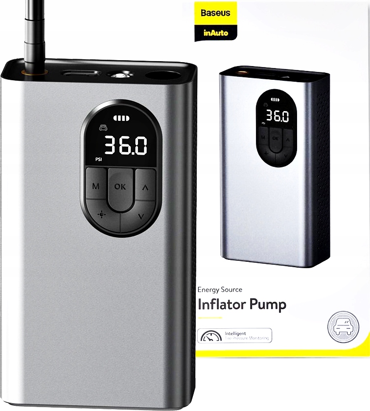 Mini Kompresor Samochodowy Baseus pompka do kol
