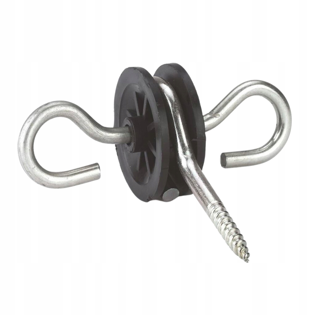 Izolator bramowy z wkrętem do drewna 6mm Kolor czarny