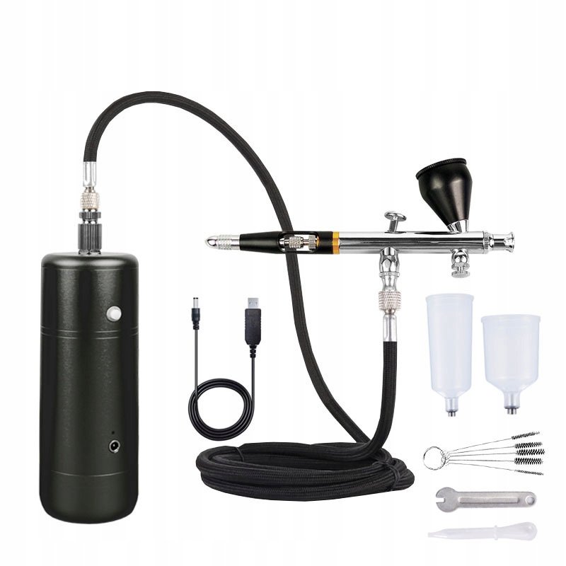 Sada bezdrátového airbrushe s akumulátorem a příslušenstvím pro dekoraci