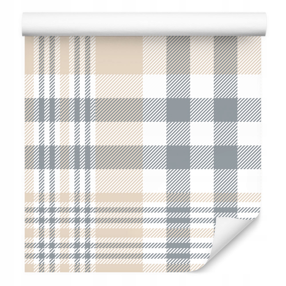 

Tapeta geometryczna, w kratę, sypialnia, salon