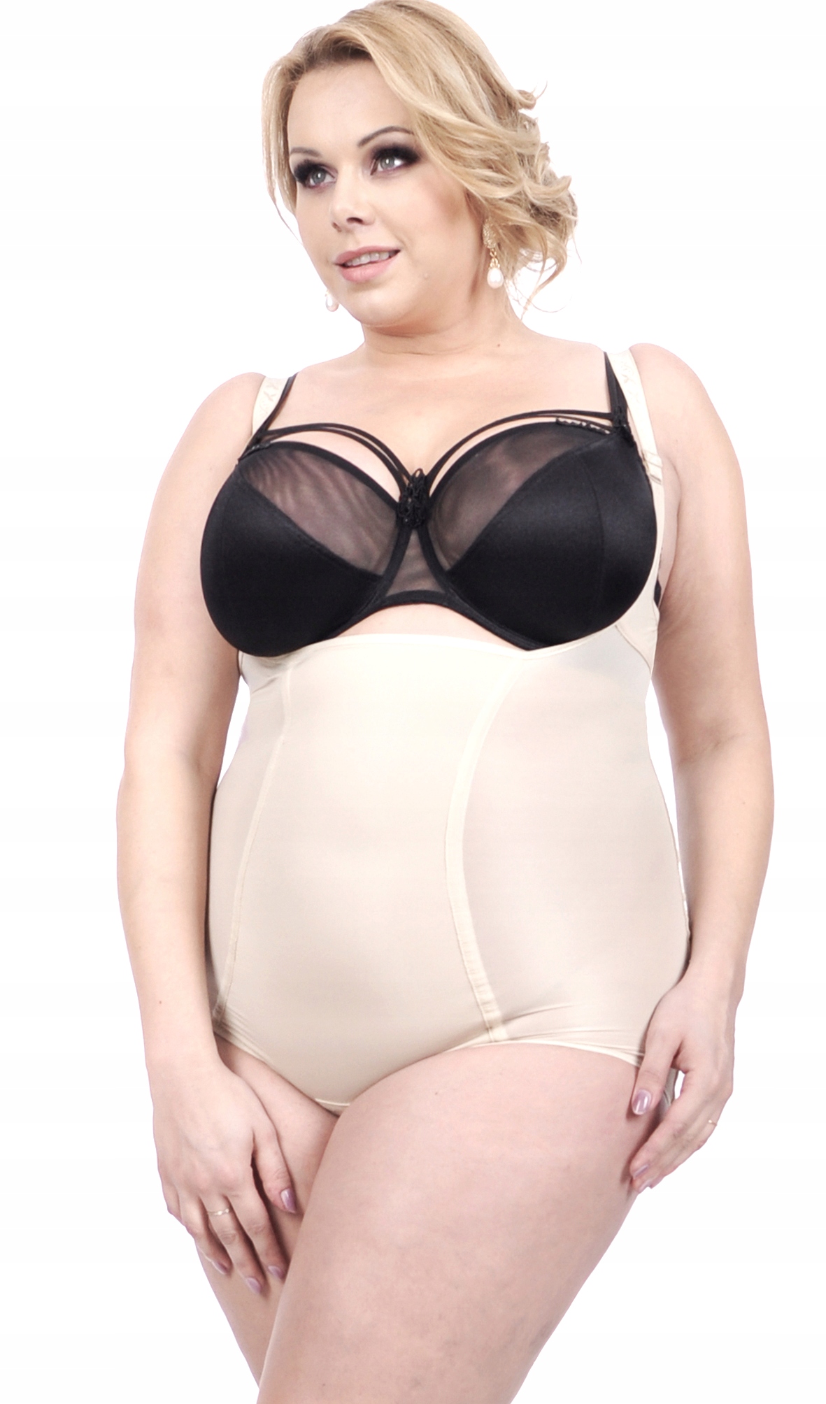 Orirose gorset BODY mocno WYSZCZUPLAJĄCE modelujące brzuch talię SIZE PLUS Linia plus size (duże rozmiary)