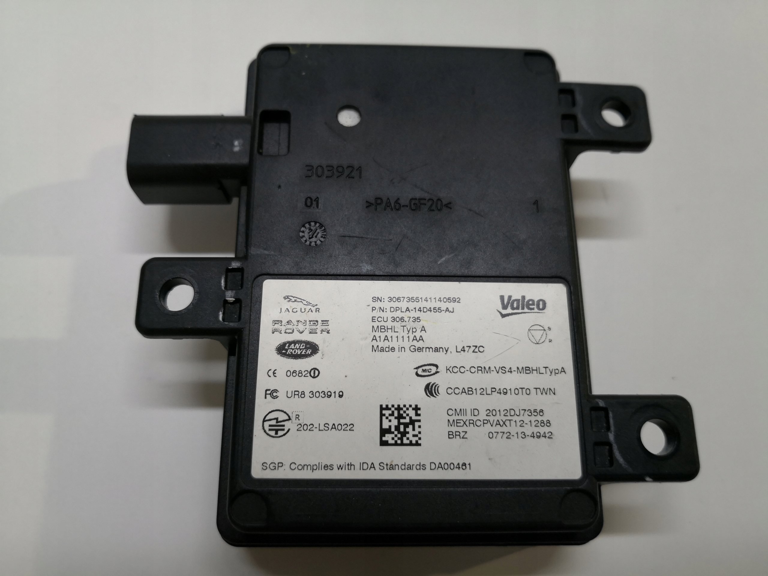 модуль ремня Range Rover Evoque Discovery