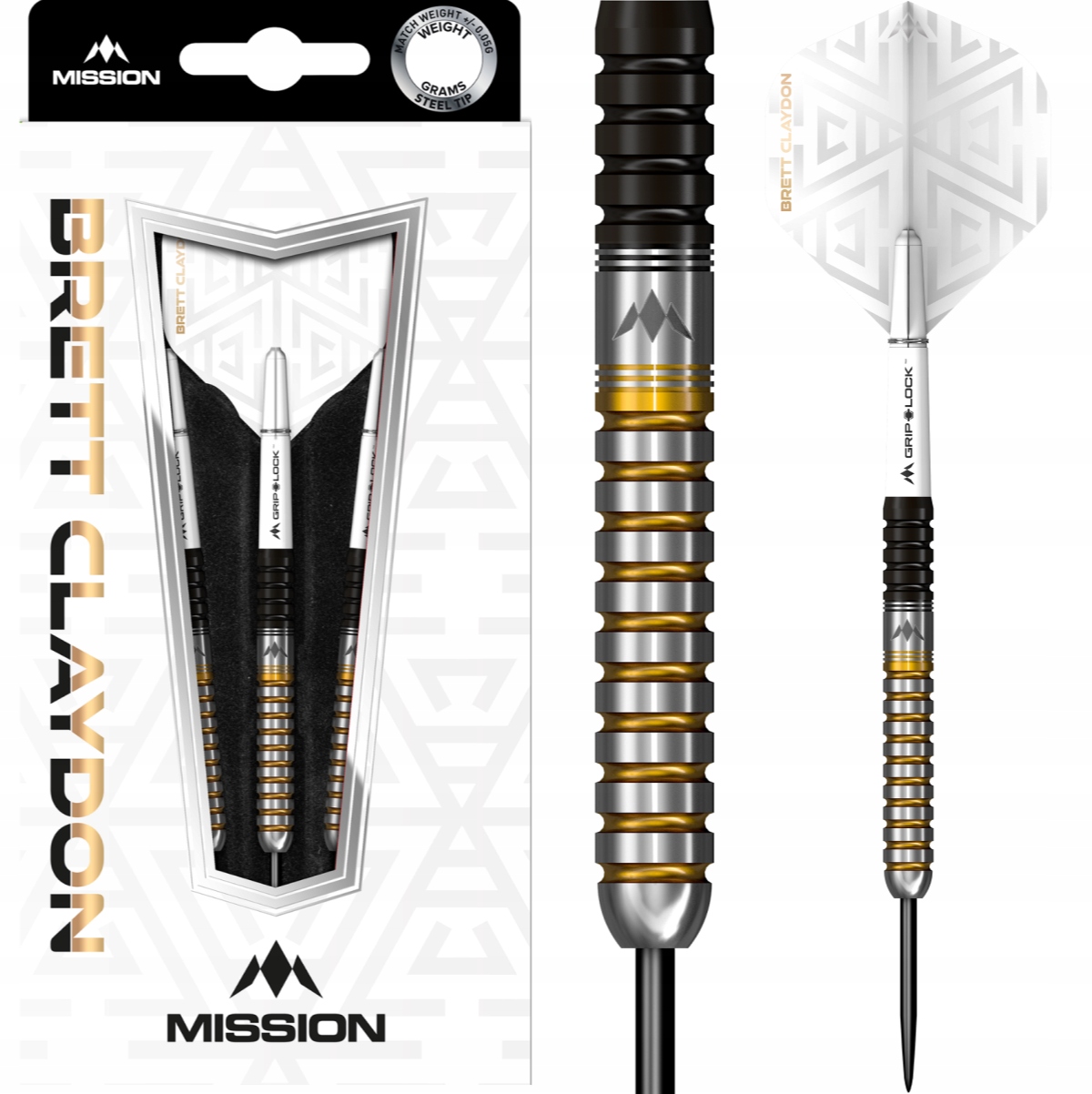 Lotki Rzutki Dart Mission Brett Claydon Black & Gold 22g
