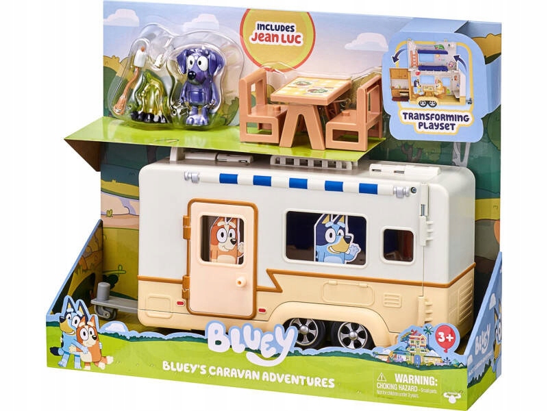 Bluey Bluey's Caravan Adentures Przyczepa kempingowa Kamper Figurki