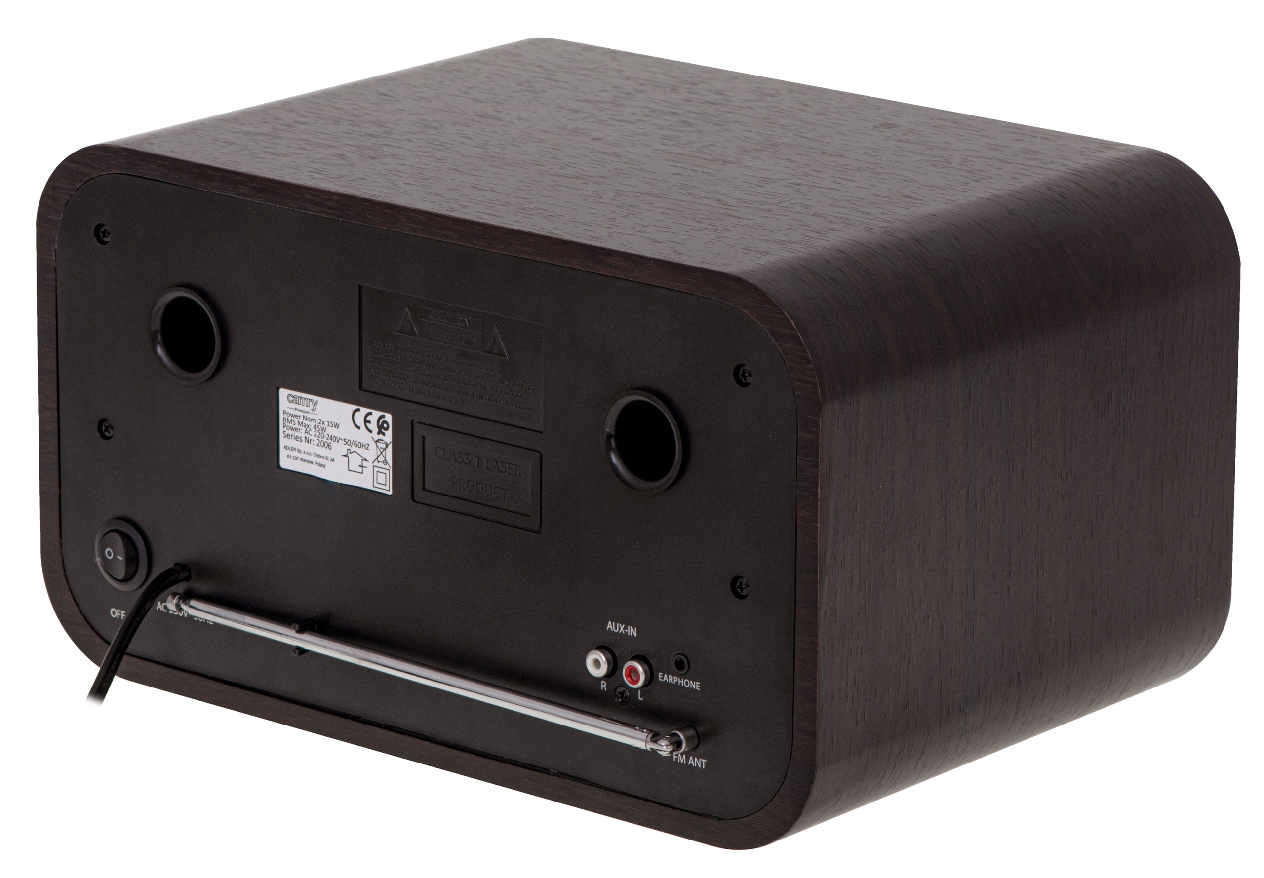 CR 1182 Retro Radio Bluetooth DAB+ FM CD Drewno Eleganckie