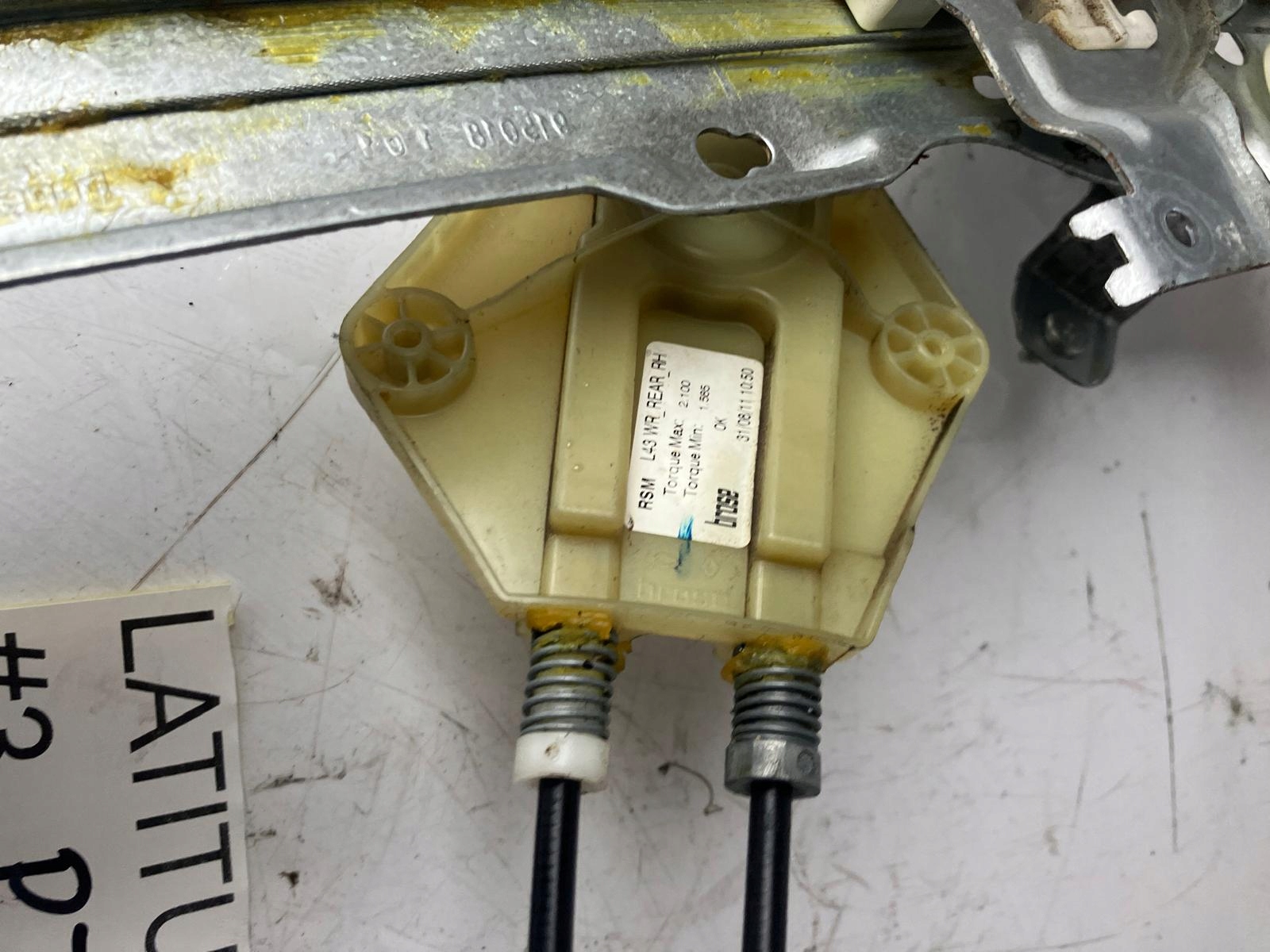 window regulator right rear part RENAULT LATITUDE