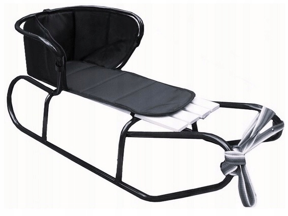 POLSKIE SANKI BASIC Z OPARCIEM I MATERACYKIEM