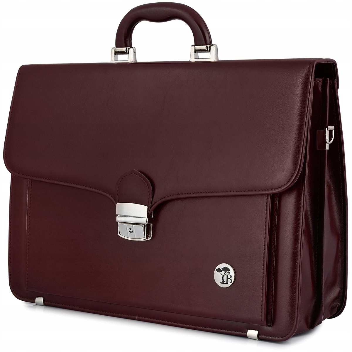 Bordó pánská aktovka Beltimore, elegantní pevná aktovka J18