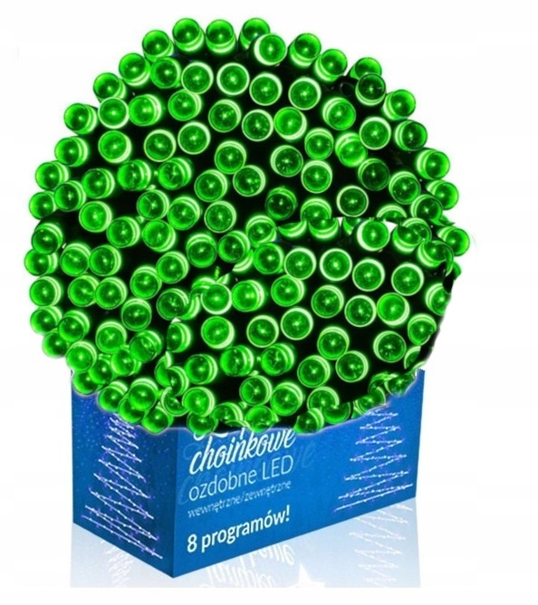 LAMPKI CHOINKOWE LED ZEWNĘTRZNE ZIELONE 100 LED Zastosowanie na zewnątrz