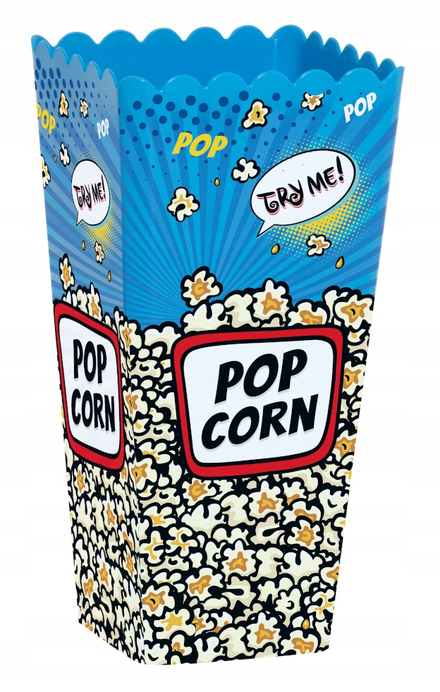 ZESTAW 2 szt POJEMNIKÓW DUŻY KUBEK KUBEŁEK POJEMNIK MISKA POPCORN FRYTKI 1L Materiał wykonania tworzywo sztuczne