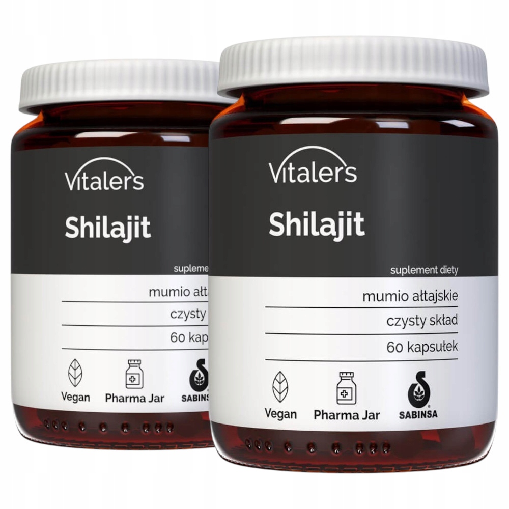 2x Mumio Shilajit Ałtajskie 400mg Ekstrakt Kwasy Humusowe Adaptogen 60 kaps