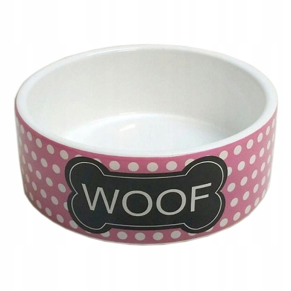 

Yarro Miska Ceramiczna Dla Psa Woof Różowa 13CM