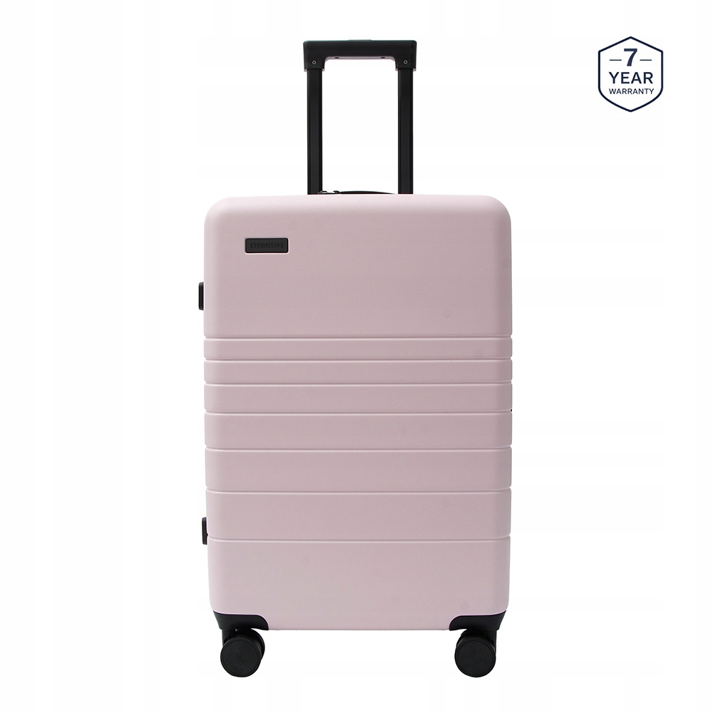 Střední kufr Eternitive E3 Pro polykarbonát 60L růžový, 7 let záruka