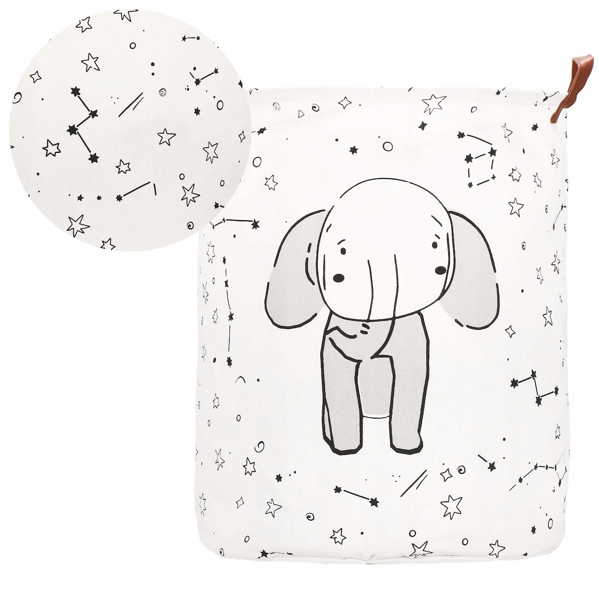 KOSZ NA PRANIE ZABAWKI BARYŁKA WOREK POJEMNY POJEMNIK SKŁADANY ORGANIZER