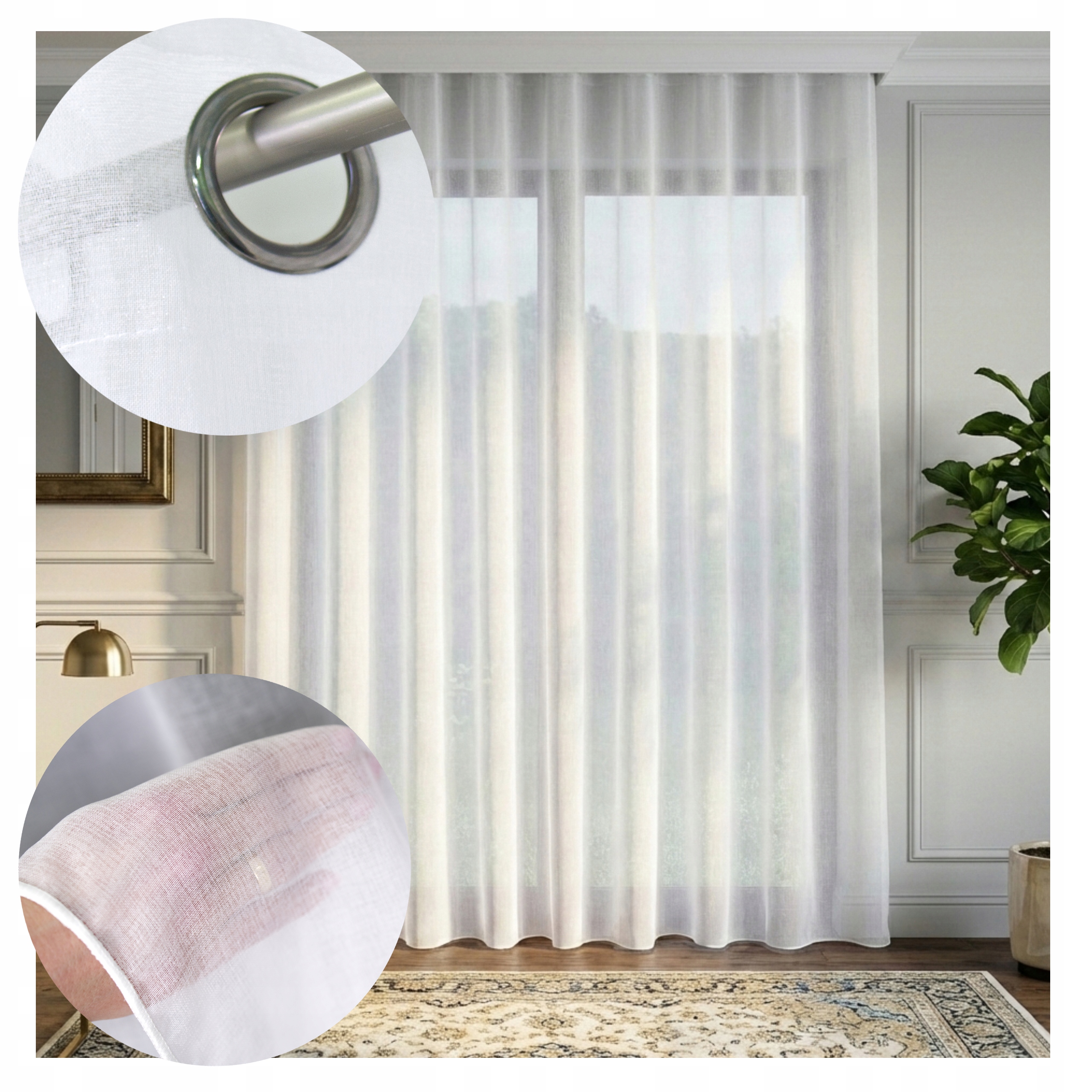 Záclona Modern Classic Etamina Gabriela 500x200 Hotový Salon Na Průchodkách