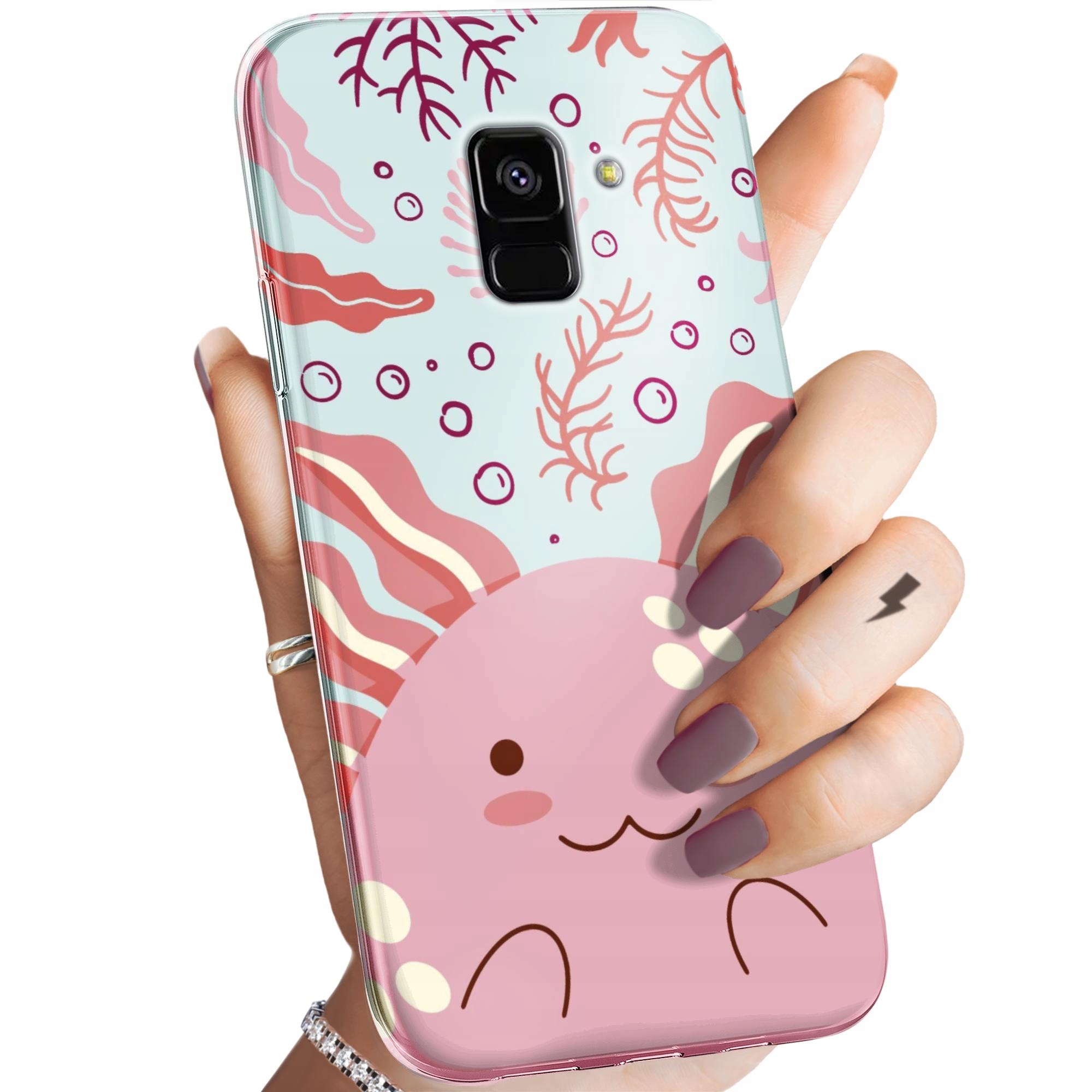 Etui Do Samsung Galaxy A5/A8 2018 Axolotl Aksolotl Z Aksolotlem Case
