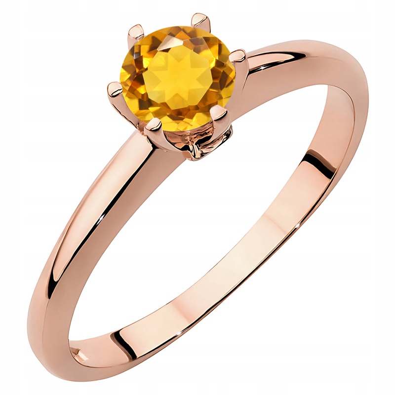Krásný Zlatý Prstýnek pr. 585 s Citronem 0,50 ct