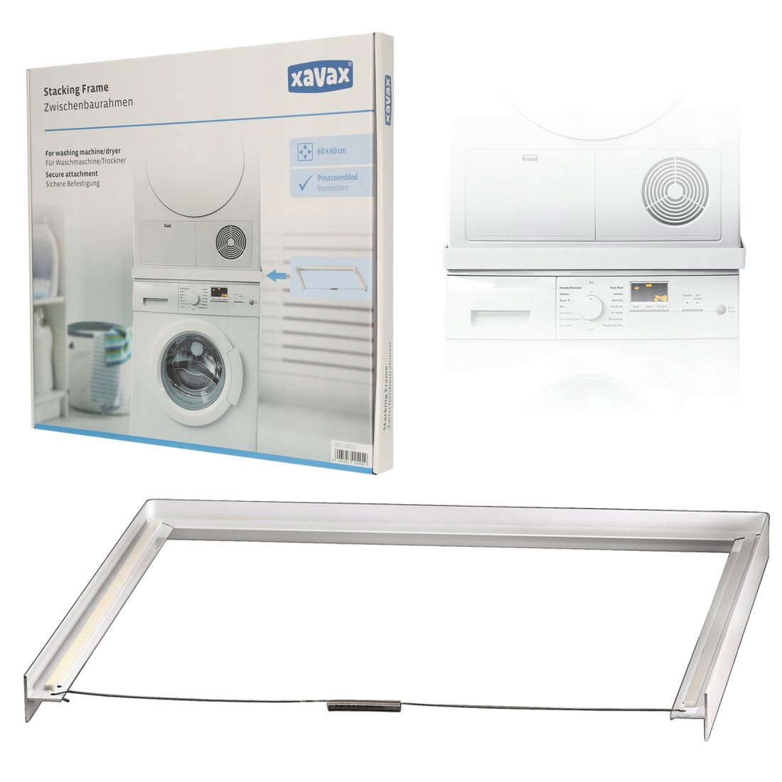 Łącznik Pralki Z Suszarką Xavax Ramka Uniwersalna 60X60CM Stabilny Montaż