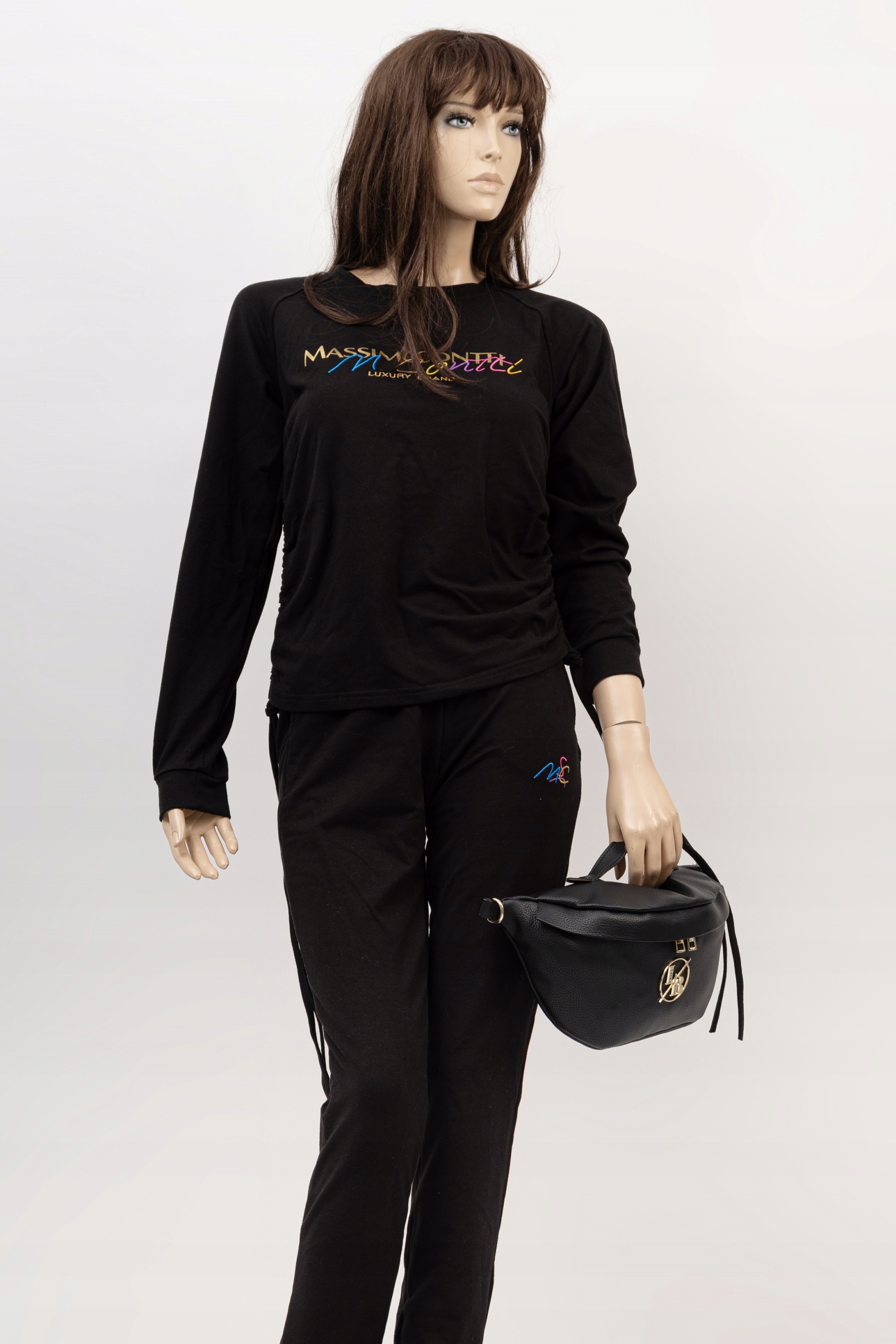 TOREBKA DAMSKA SASZETKA NERKA CZARNA LAURA BIAGGI Styl miejski