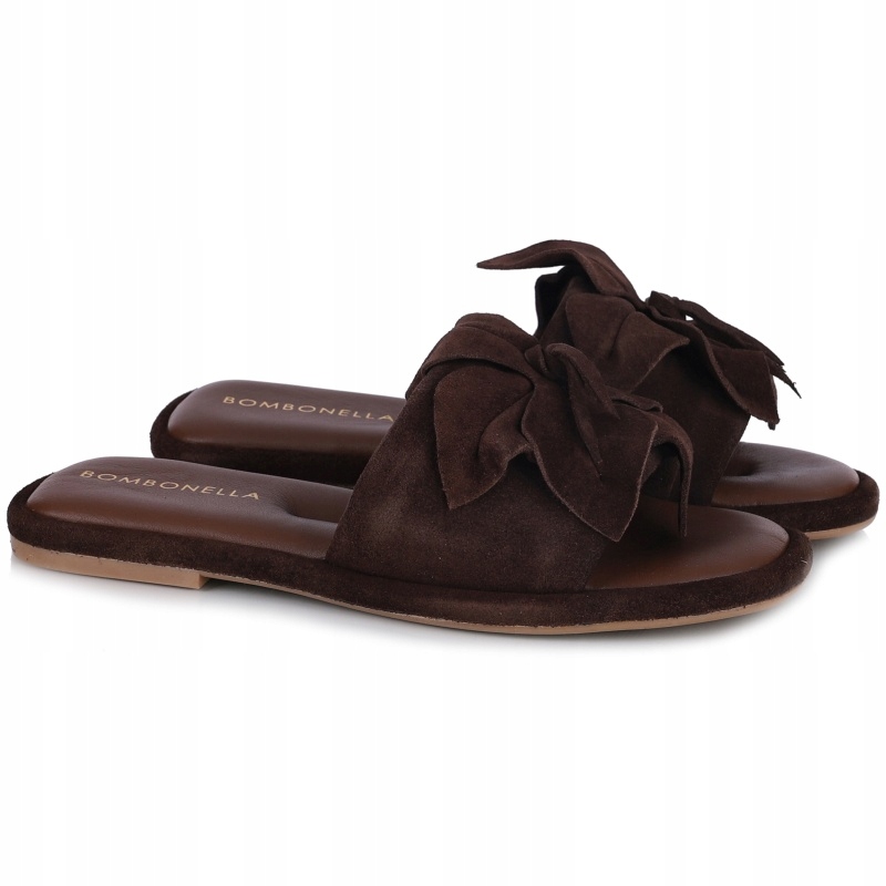 Nazouváky pantofle Bombonella 8T G039 25039-1 82 čokoládové Kůže Vel. 36