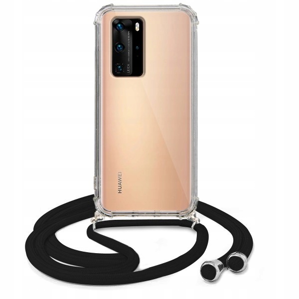 

Etui Crossbody Huawei P40 Pro Czarny Sznurek Case