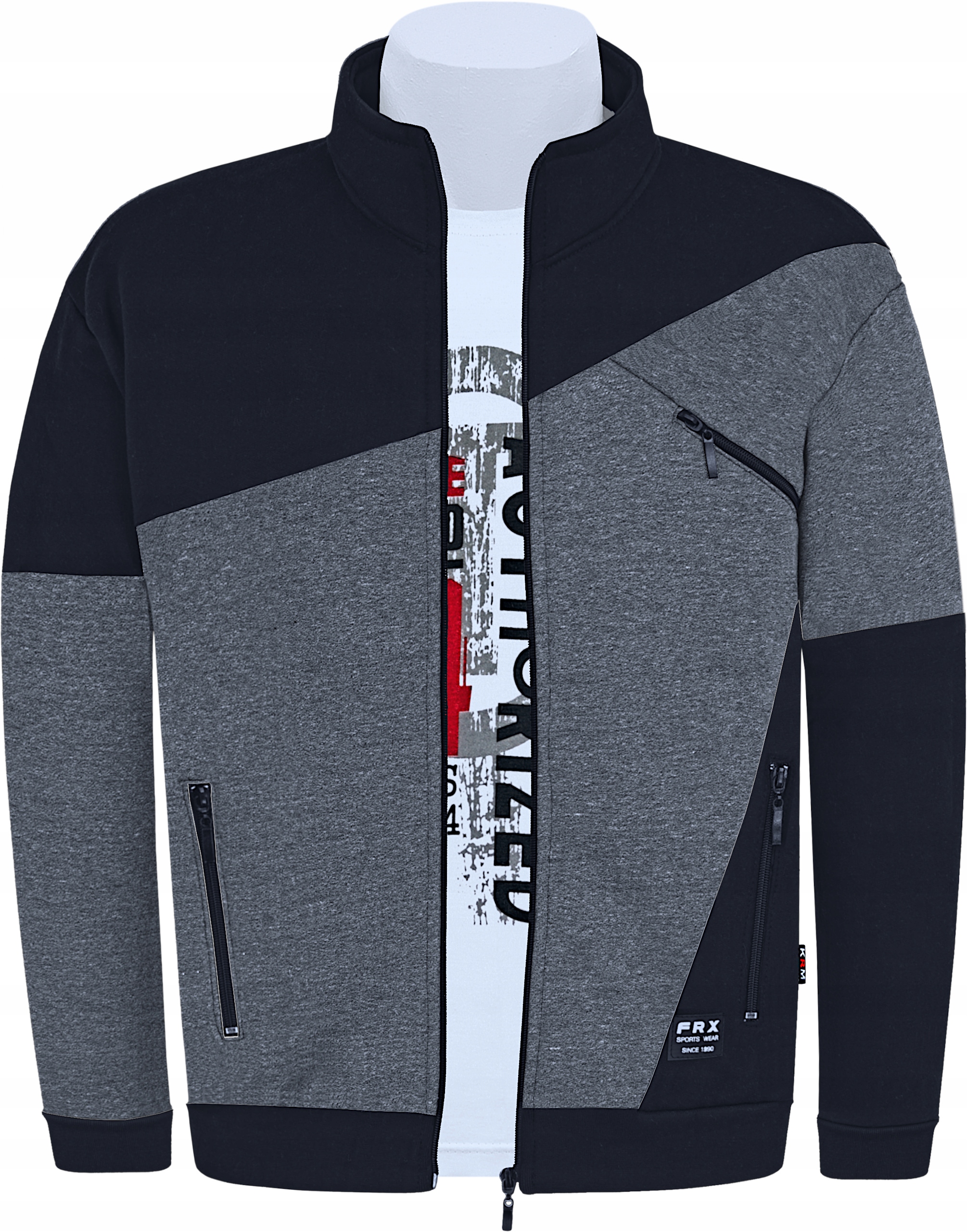 

Bluza Męska Fr/sk zamek stójka 6XL czarna