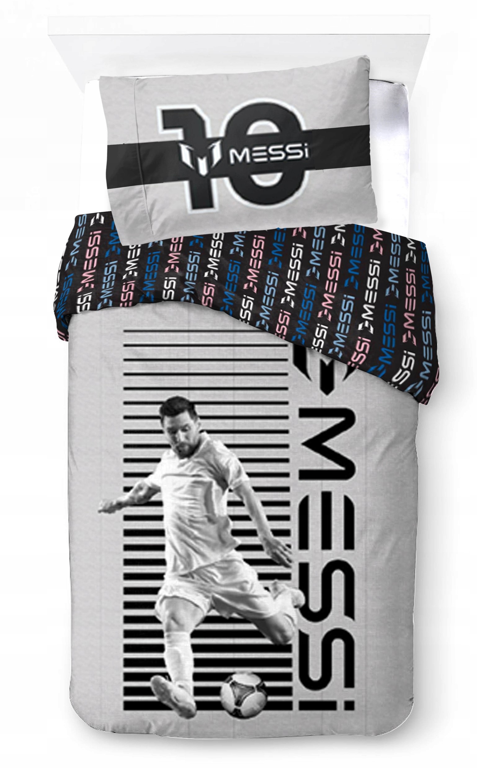Lionel Messi Pościel 140 x 200 Bawełna Poszewka Inter Miami Barcelona