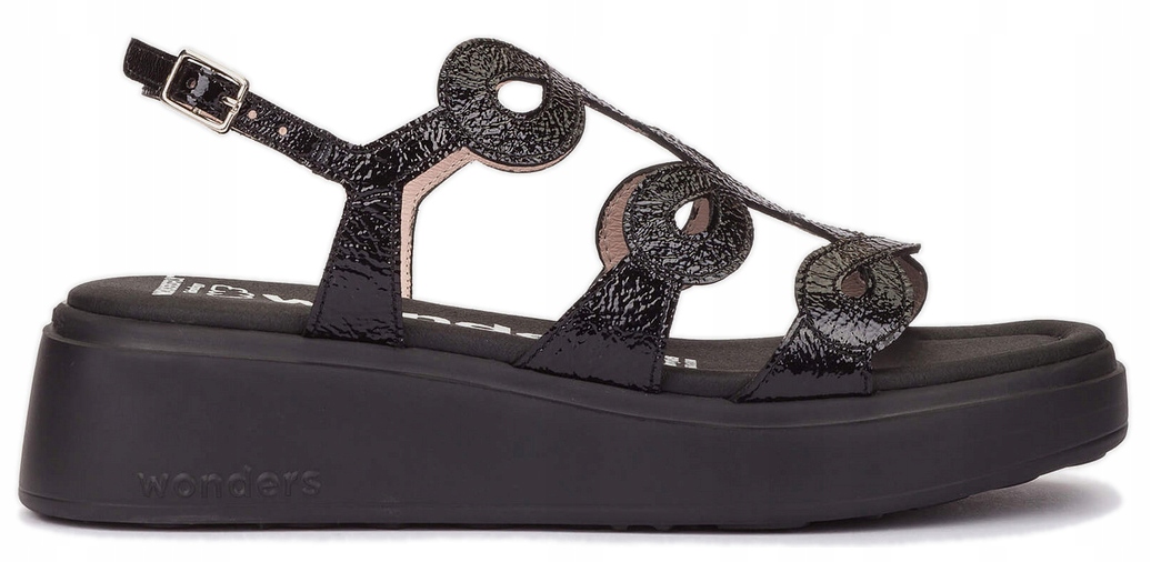 Španělské Dámské Sandály Na Platformě, Černé, Elegantní Wonders 36