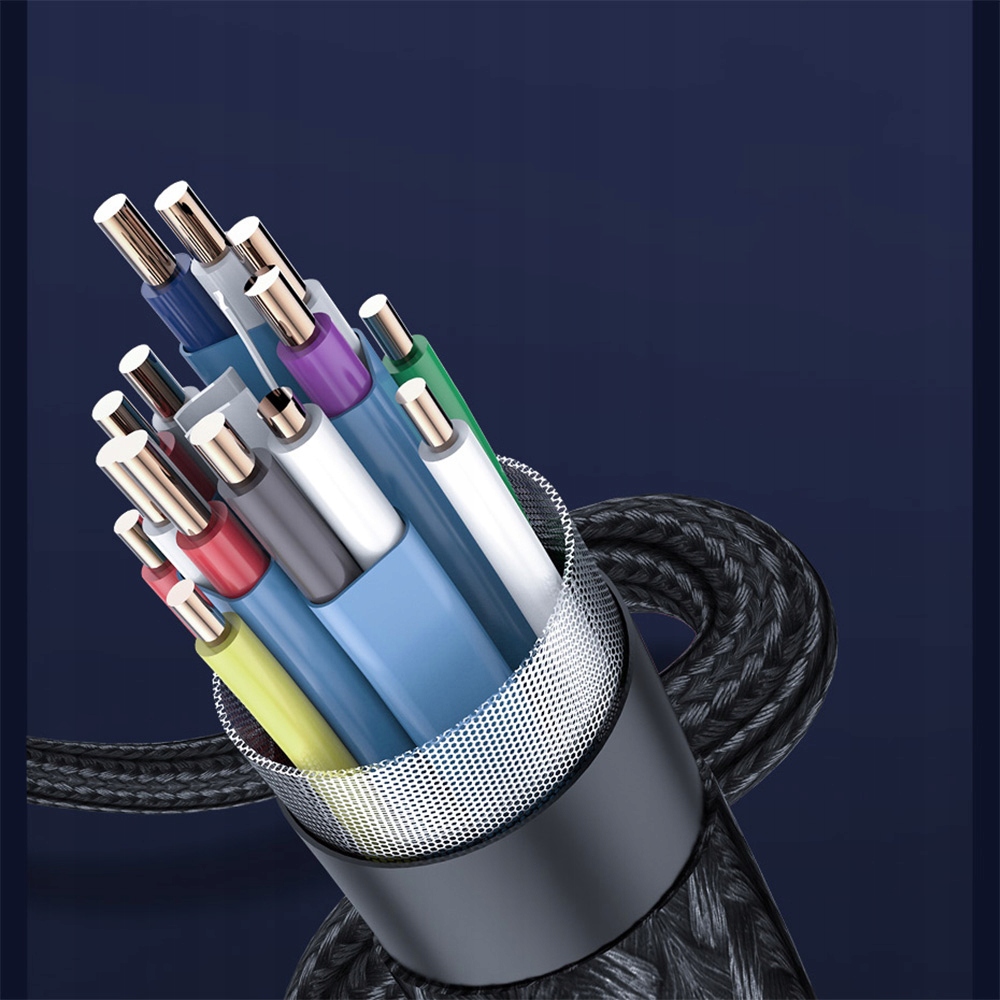 BASEUS KABEL PRZEWÓD HDMI DŁUGI DO TV KOMPUTERA 2.0 4K 60Hz FULL HD 5M Złącza HDMI - HDMI