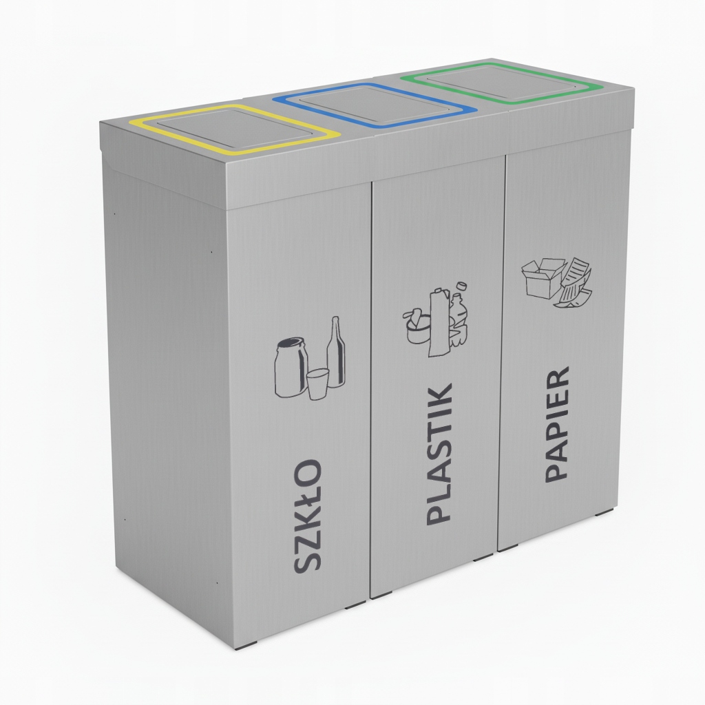 Odpadkový koš Deneb Levanto Pro stříbrný