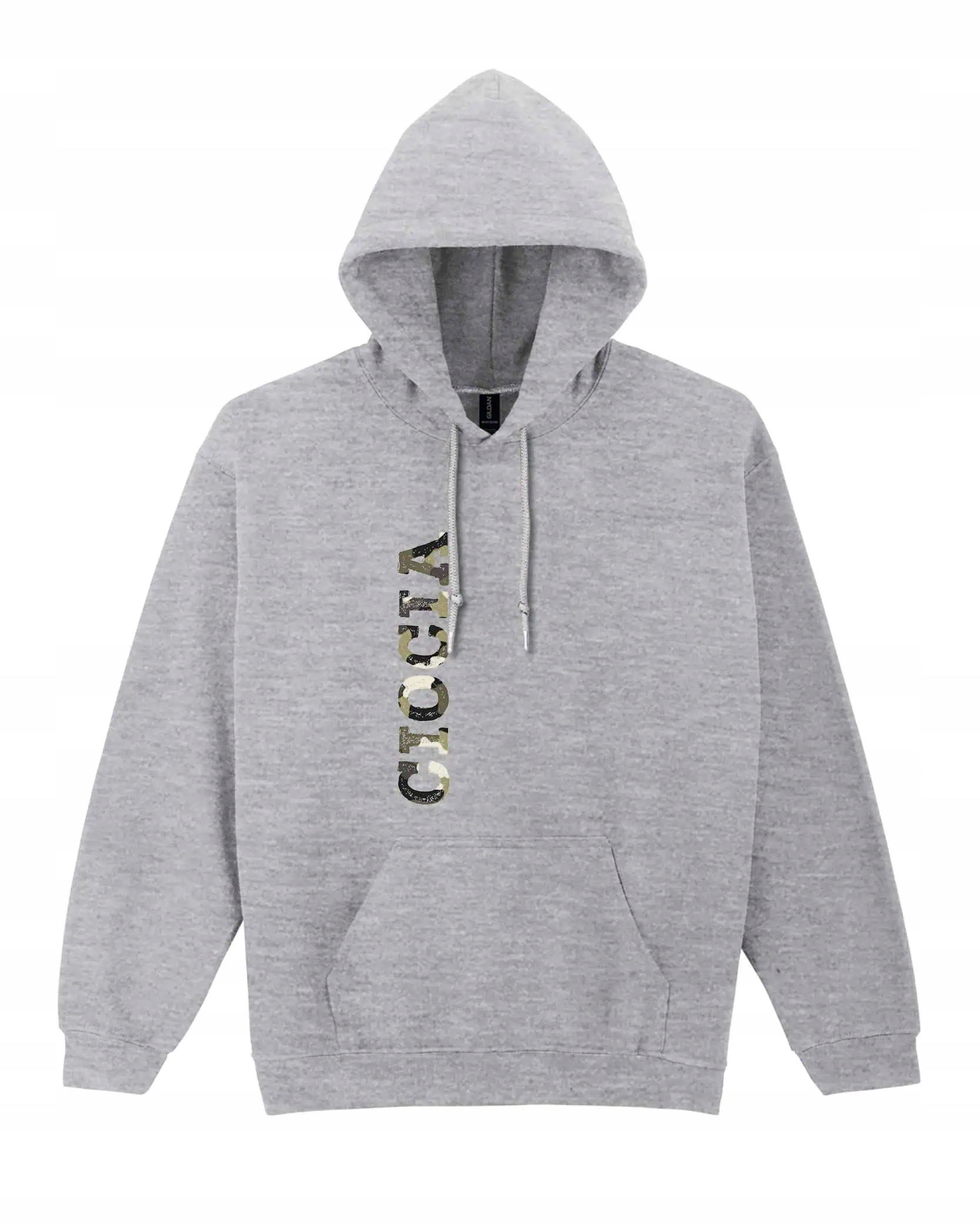 Mikina s kapucí pro tetu Vojenský Nápis Šedá L