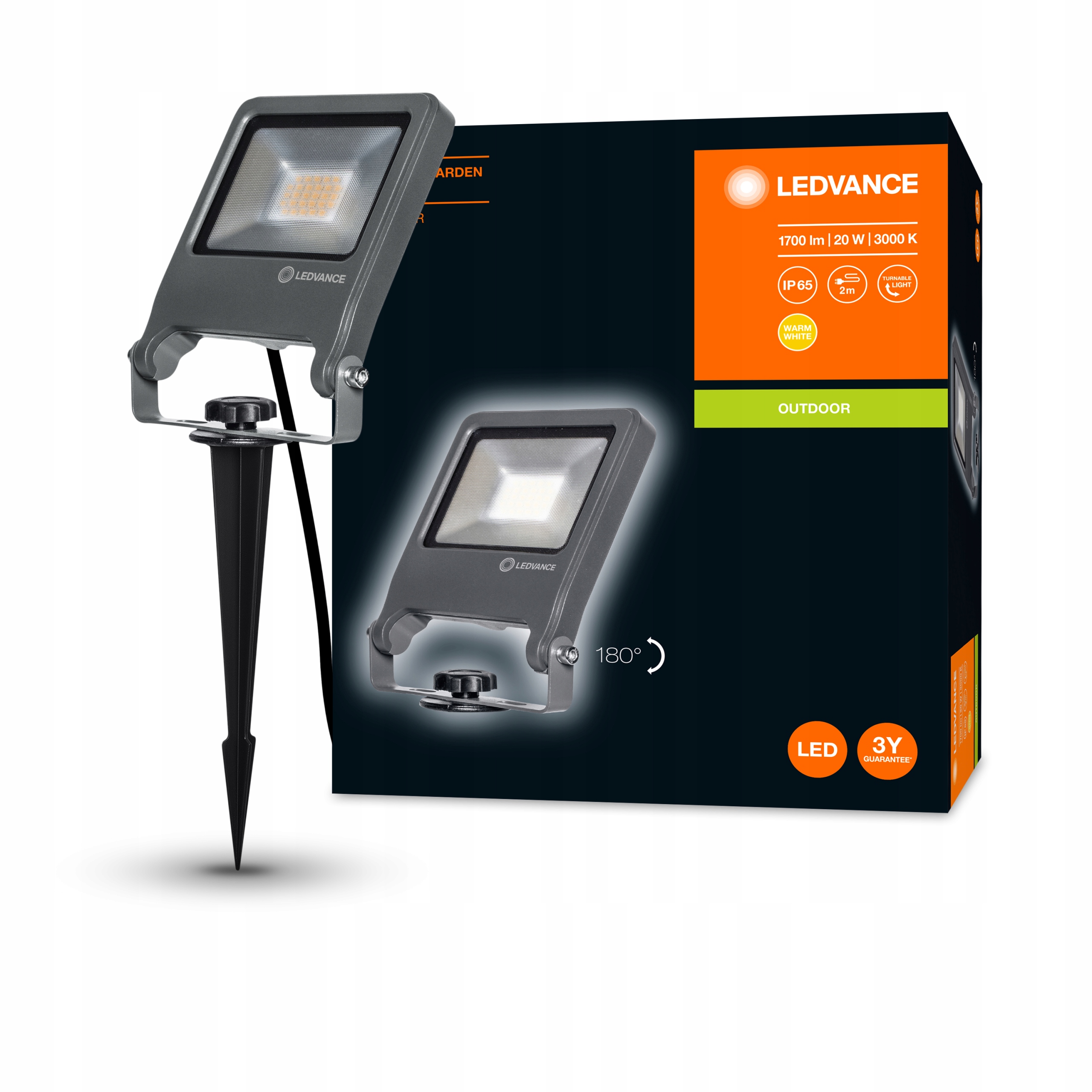 Ledvance Led zářič Halogen Zapichovací 20W 3000K