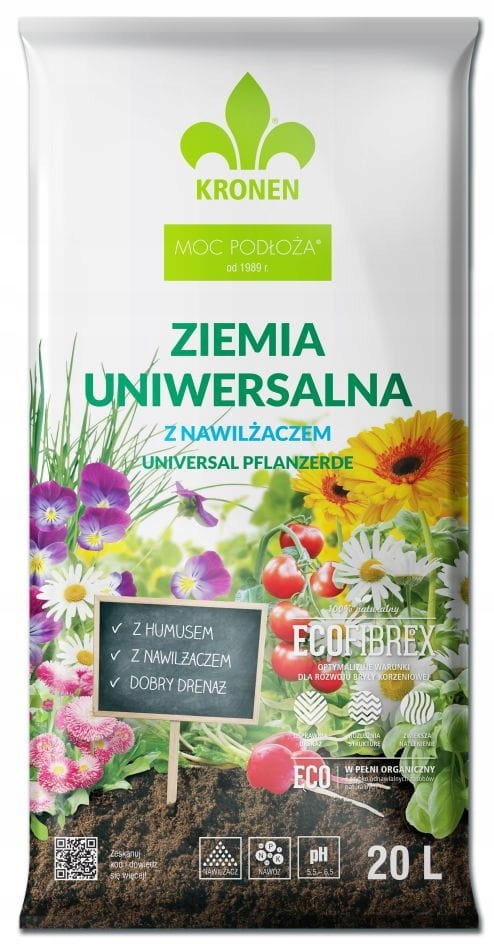 

Kronen Podłoże Ziemia Uniwersalna 20L