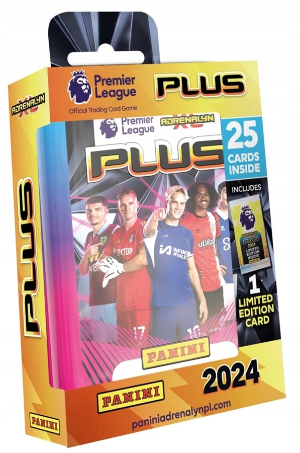 Karty Piłkarskie Panini Premier League 2024 Adrenalyn Plus Puszka 25 kart