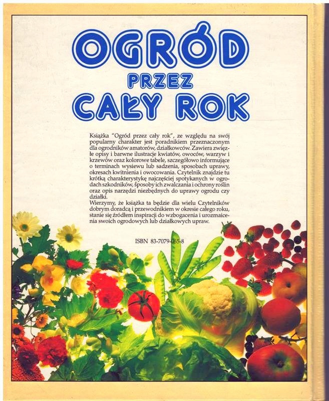 OGRÓD PRZEZ CAŁY ROK PORADNIK DZIAŁKOWCA Przedmiot Przedmioty zawodowe