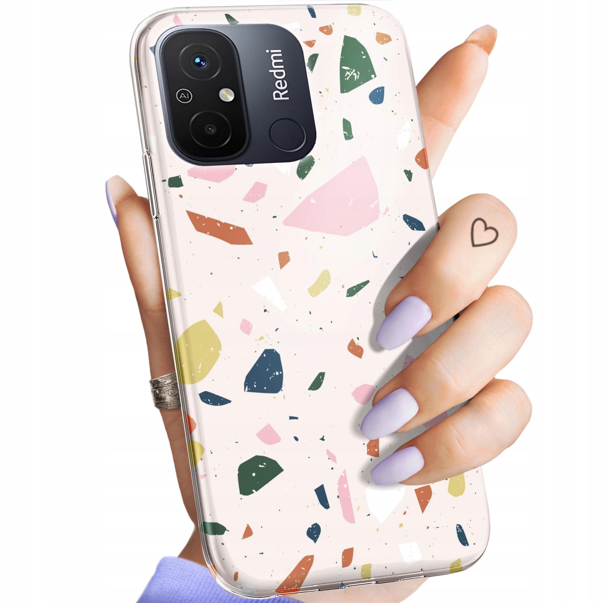 Etui Do Xiaomi Redmi 12C Lastriko Terrazzo Terakota Obudowa Pokrowiec