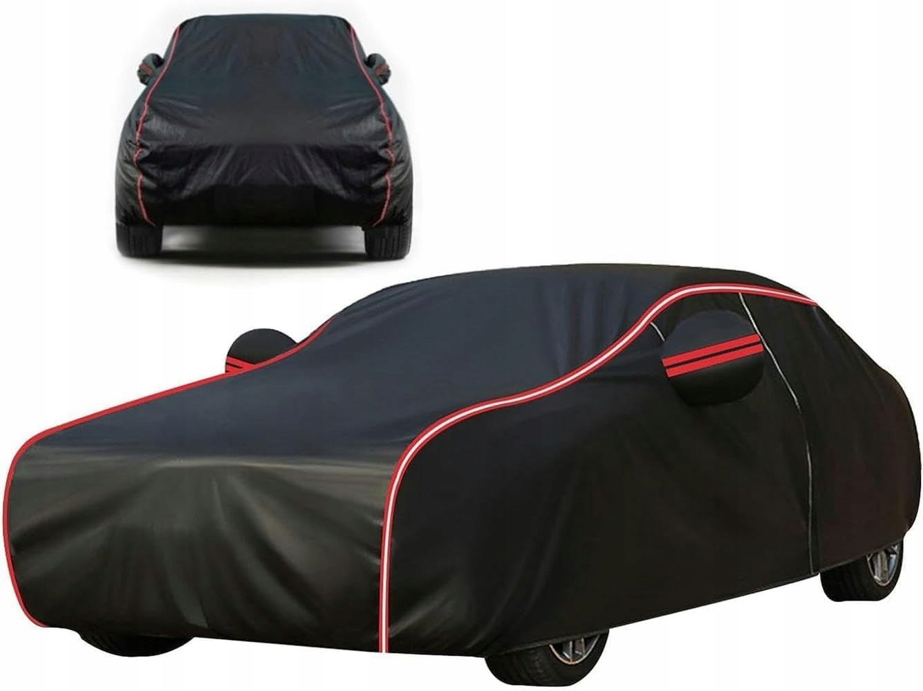 Černá automobilová krytka s taškou – voděodolná a Uv – 500×185×150 cm–190T