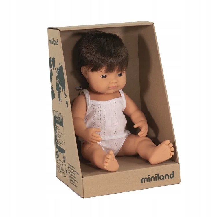 

Europejczyk Brązowe Włosy 38 cm Lalka Miniland