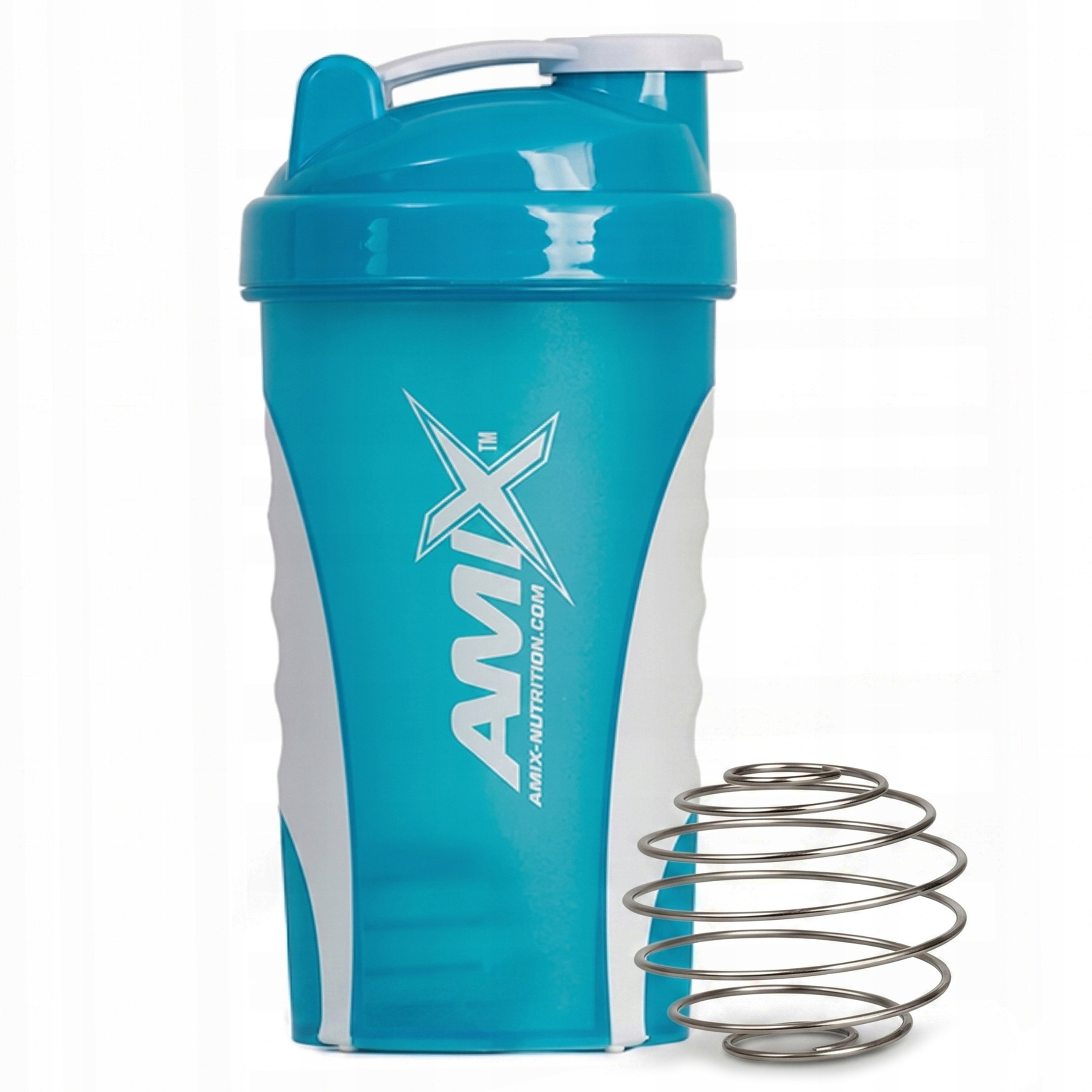 Shaker 600 ml do odżywek suplementów koktajlu z miarką, z kulką solidny!