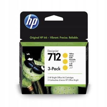 Hp Ink Cartridge 712/Yellow/29-ml/3-Pack
