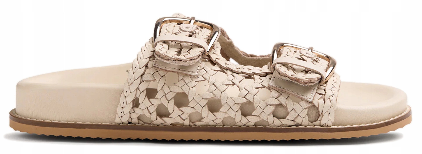 Nazouváky Ažurové Krémové Kožené Pohodlné Módní Měkké Gioseppo 37