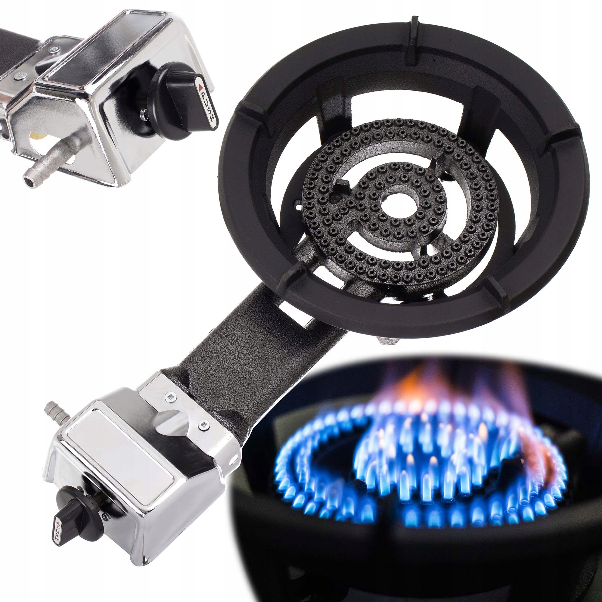Plynový Vařič Gastronomický Litinový 8,5 Kw Piezo Zapalování