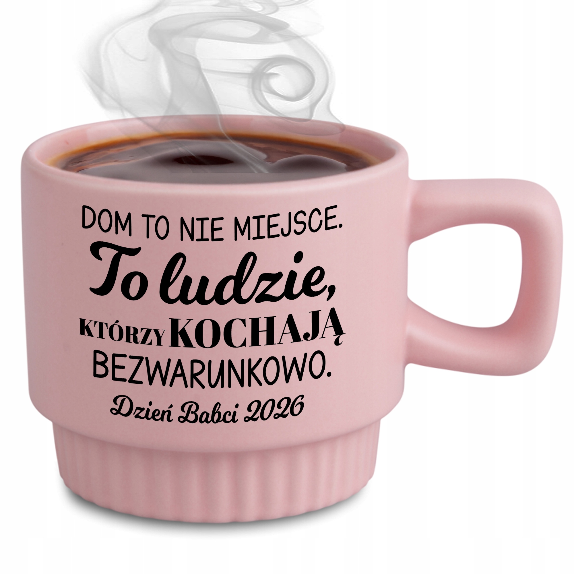 Ryflovaný hrnček Ružový Dom Sú Ľudia, Ktorí Milujú Darček Deň babičiek
