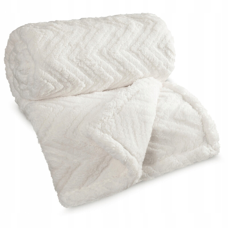 Deka 200x220 Jedle krémová – velká, útulná fleecová deka na postel