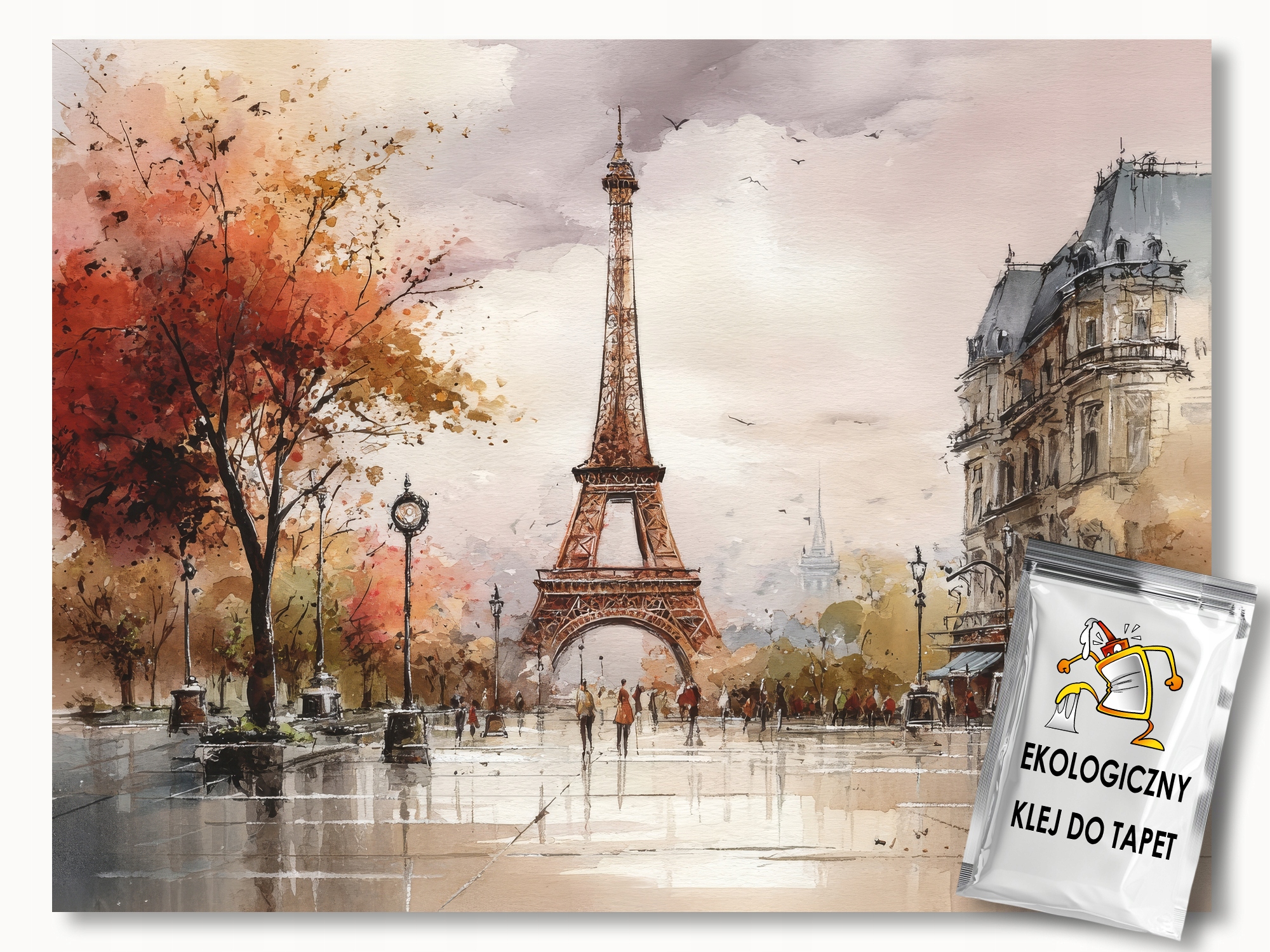 Fototapeta Flizelina Město Paříž Eiffelova Věž Podzim Procházka 400x280 110g