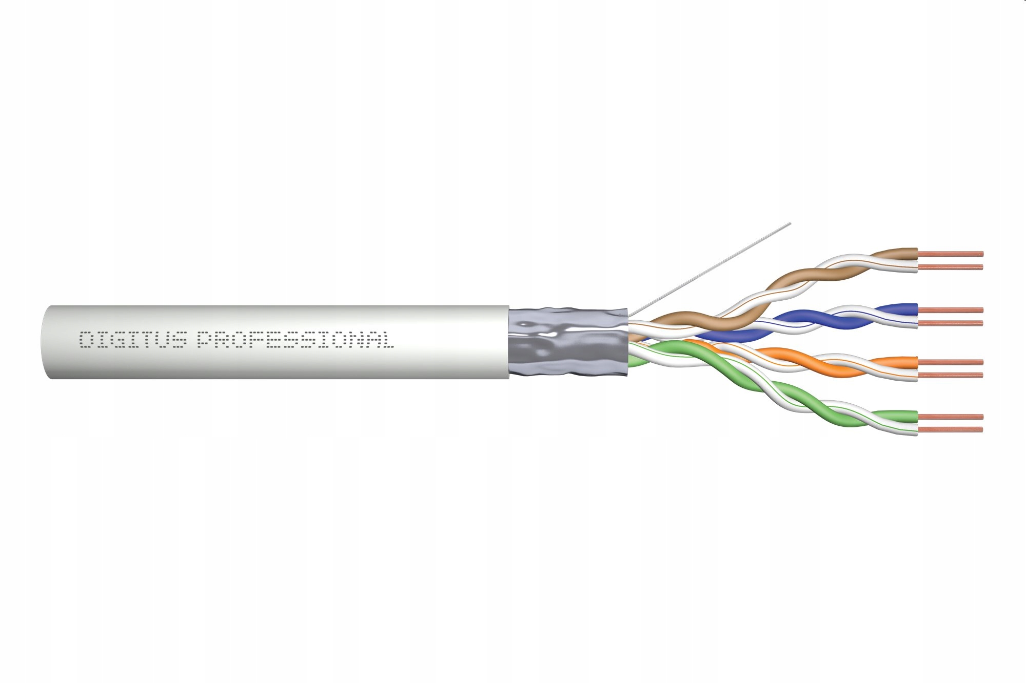 Digitus kábel Cat5e F/utp, drôt, 100MHz Eca (pvc), Awg 24/1, 305m box,…