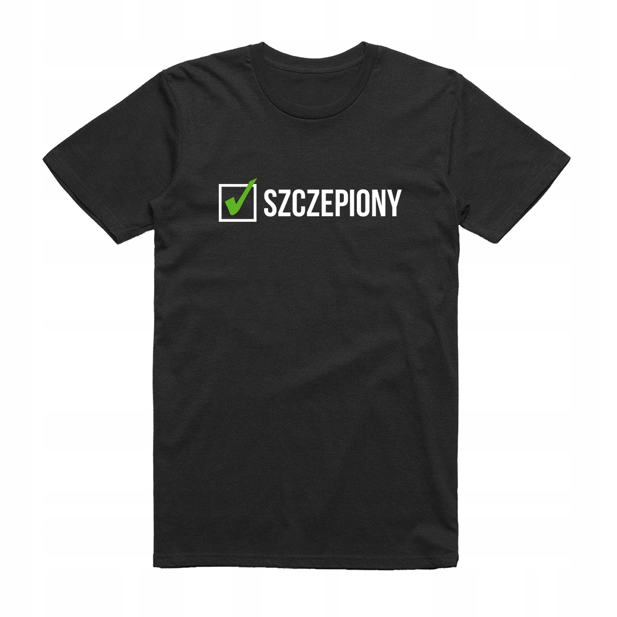 

L - Koszulka T-shirt Szczepiony Prezent Śmieszna