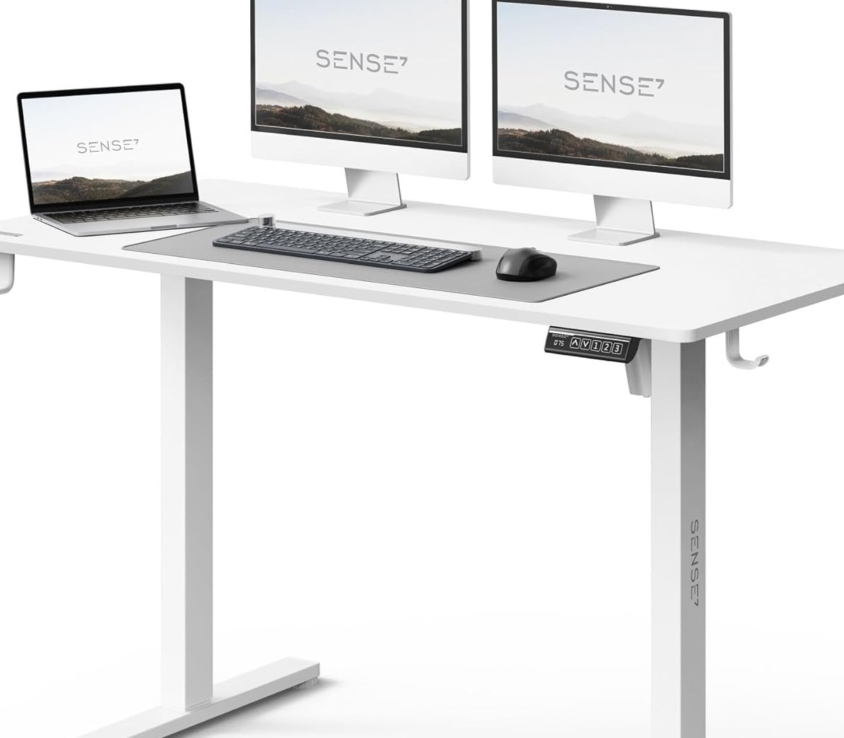 Biurko Elektryczne Regulowane 120 × 60 CM Z Pamięcią Ustawień