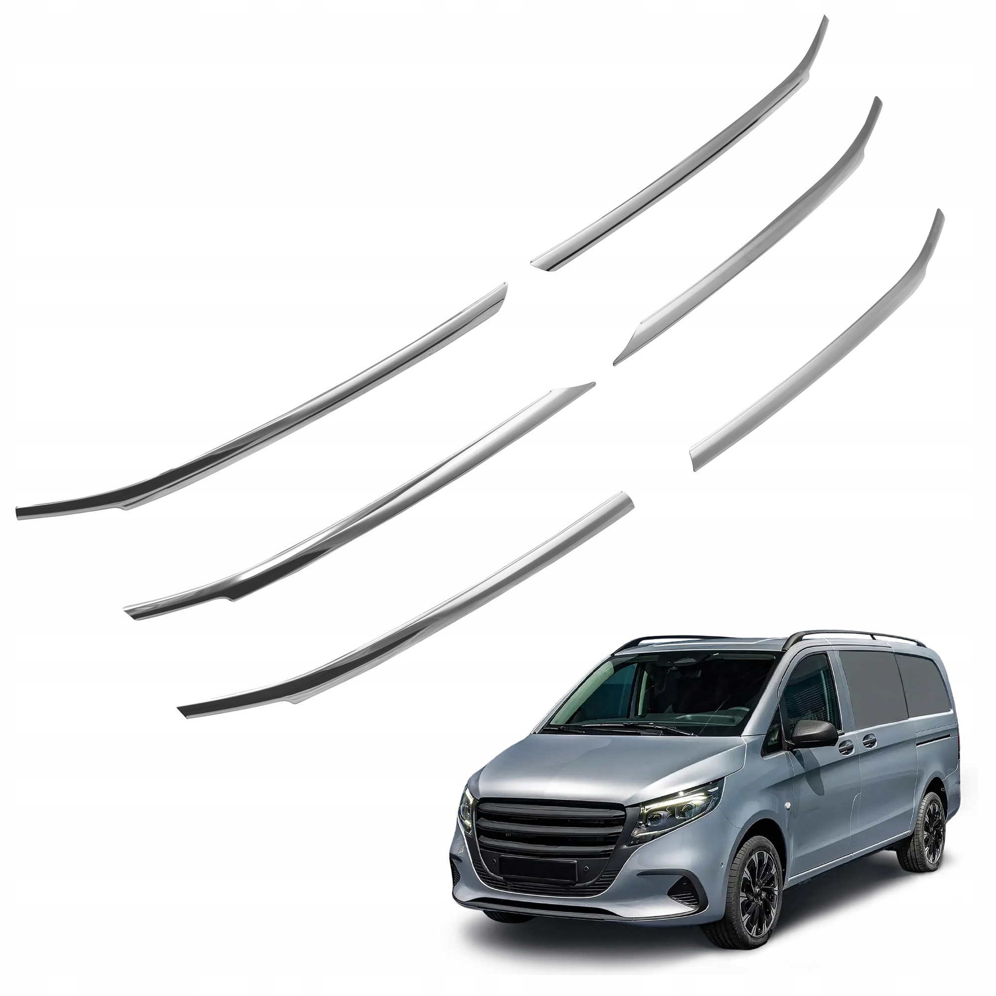 Lišty atrapy prednej grilovacej masky pre Mercedes Vito W447 Fl 2024-