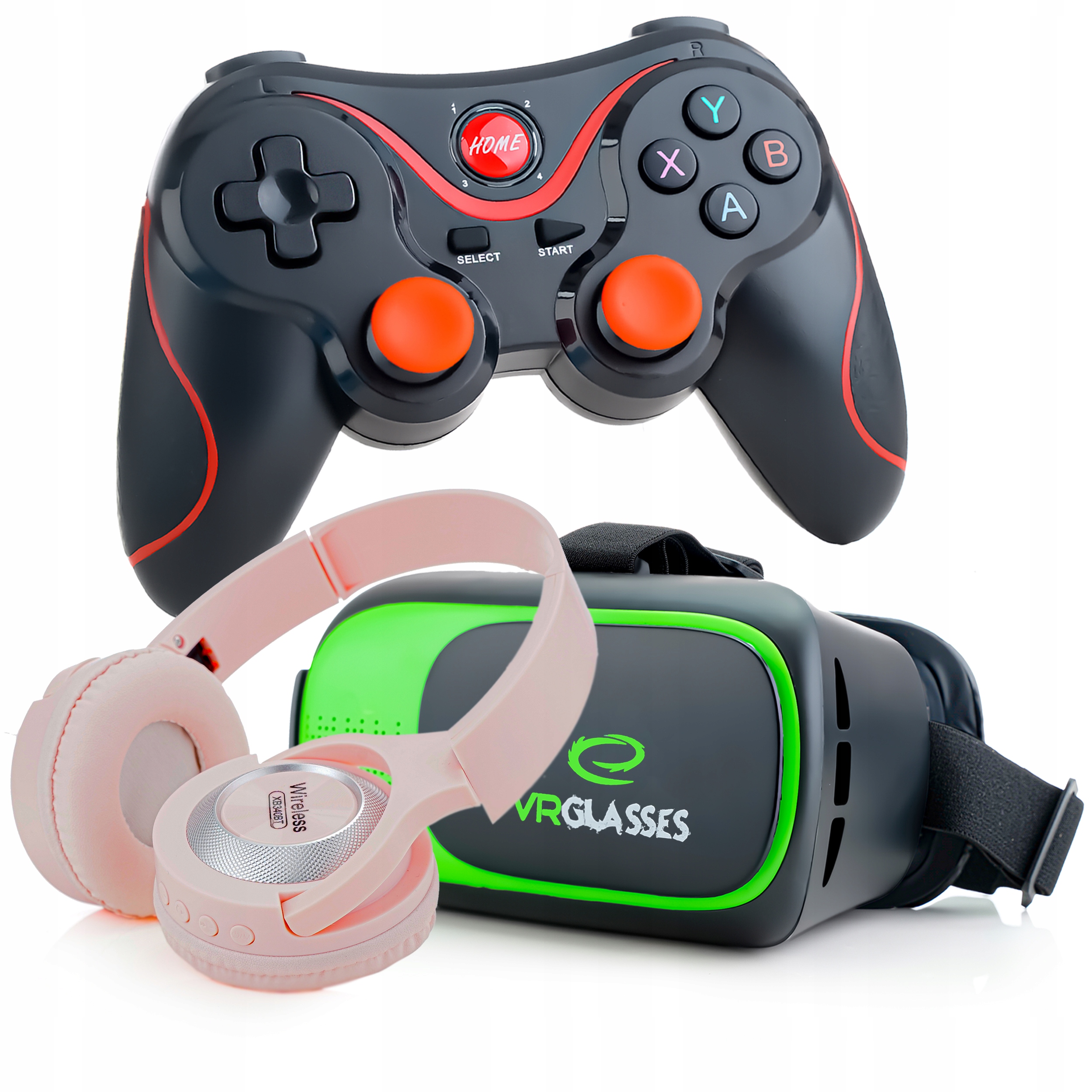 GOGLE OKULARY 3D VR DO TELEFONU Z KONTROLEREM BT